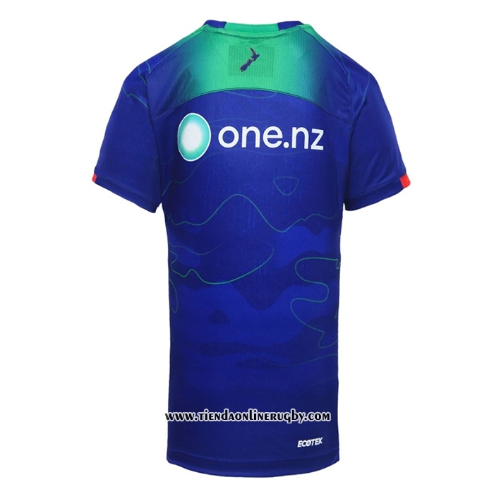 Camiseta Nueva Zelandia Warriors Rugby 2024 Entrenamiento Azul